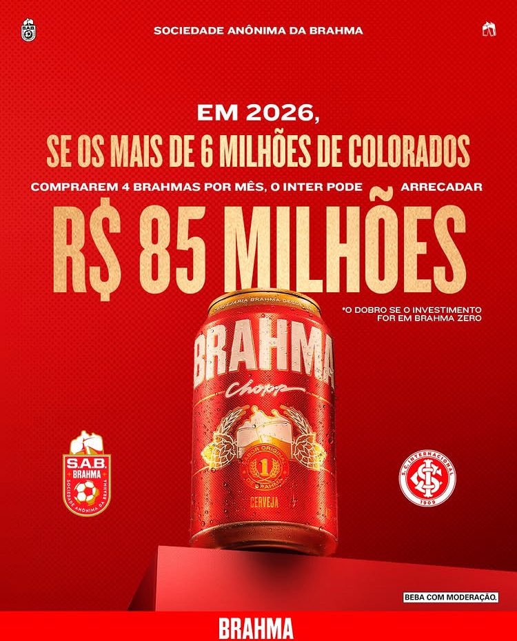 🚨URGENTE! 

Alô <a href="/Ambev/">Ambev</a> OBRIGADO por reconhecer de forma muito clara e objetiva quem é o MAIOR do RS. 

9M contra 6M é uma SURRA! 

R$136M x R$85M 

O GRÊMIO É GIGANTESCO! 🇪🇪