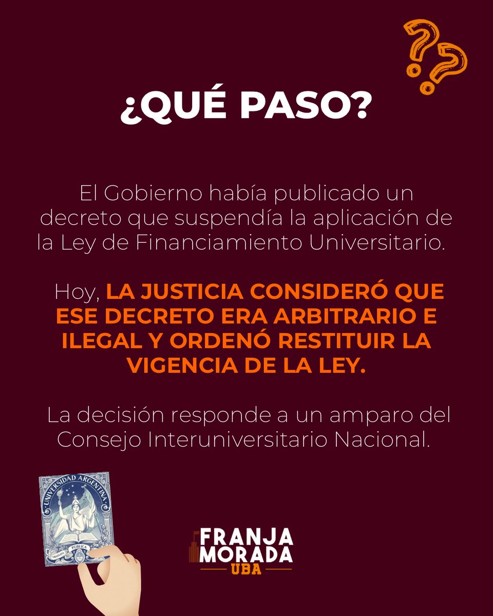 Franja Morada UBA tweet media