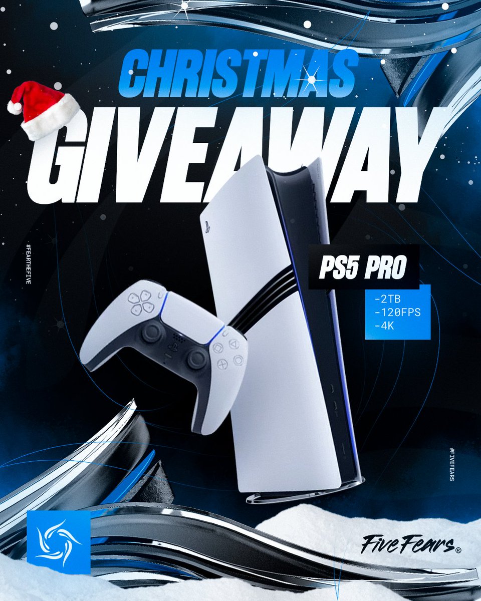 🎄 𝟕 𝐃𝐀𝐘𝐒 𝐎𝐅 𝐆𝐈𝐕𝐄𝐀𝐖𝐀𝐘𝐒 | 𝐃𝐀𝐘 𝟔🎄

🎁 PlayStation 5 Pro (2tb - 4K/120fps)
✅ Follow, Retweet, and Tag 2 friends to enter!
🎟️ Follow our other platforms for additional entries
(gleam.io/FnHbF/7-days-o…)
📢 Winner announced on Jan. 1st

#FiveFears | #FearTheFive |