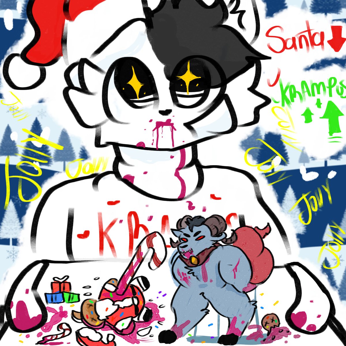 Happy Jolly days guyssss :333
Also, I'm I the only one that prefers krampus instead of santa? lol
#furry #furryfandom #digitalart #art