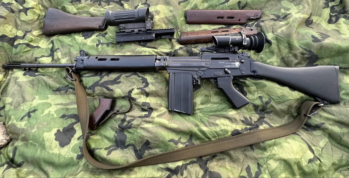 adjectivenoun's tweet image. my greatest pawn shop find was this L1A1 they had misidentified that i got for $800

god that was a great goddamn rifle