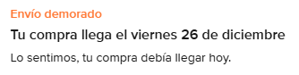 ezemoro's tweet photo. @ML_Argentina Te avisan a las 21 que entregan hasta las 23. A las 23 te avisan que no te lo van a entregar. Entregalo cuando quieras maquina si total no pasa nada https://t.co/K8bZvCoLa6