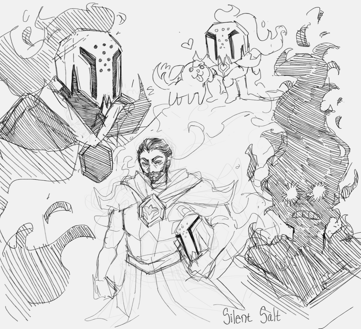 ItsCapricious's tweet image. Been super obsessed with CRK. Silent Salt is pretty cool. Here’s my take on him  #silentsaltcookie #cookierunkingdom