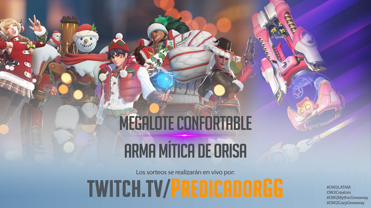 ¡HOY HAY REGALO NAVIDEÑO DOBLE! 🎅

Gracias a los muchachos de <a href="/OverwatchLATAM/">Overwatch</a> , les traigo el MEGALOTE CONFORTABLE y el ARMA MÍTICA DE ORISA.

🔴EN VIVO: Twitch.TV/PredicadorGG

¡Mucha suerte a todos!
#ow2mythicgiveaway #ow2cozygiveaway #ow2latam