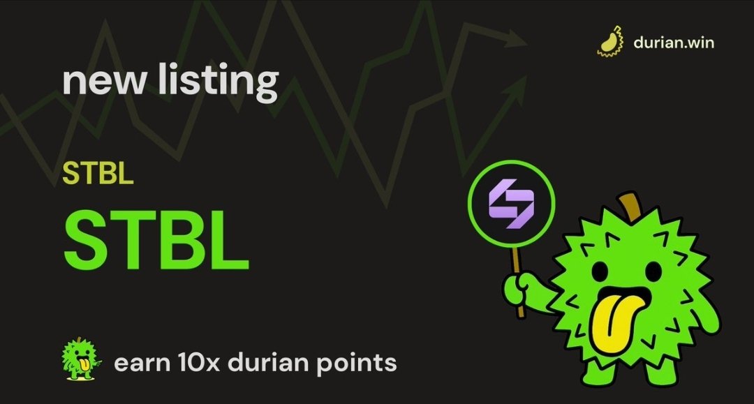 teemomeeto's tweet image. Perpdex 두리안에 @stbl_official 이 새로  리스팅됐습니당!

내일까지 $stbl 거래 시 10배의 durian points 를 제공한다고 하니 포인트 작업하시는 분들은 stbl로 작업해도 괜찮을 것 같네여!

Stable coin 2.0 stbl 떡상 좀 하자!