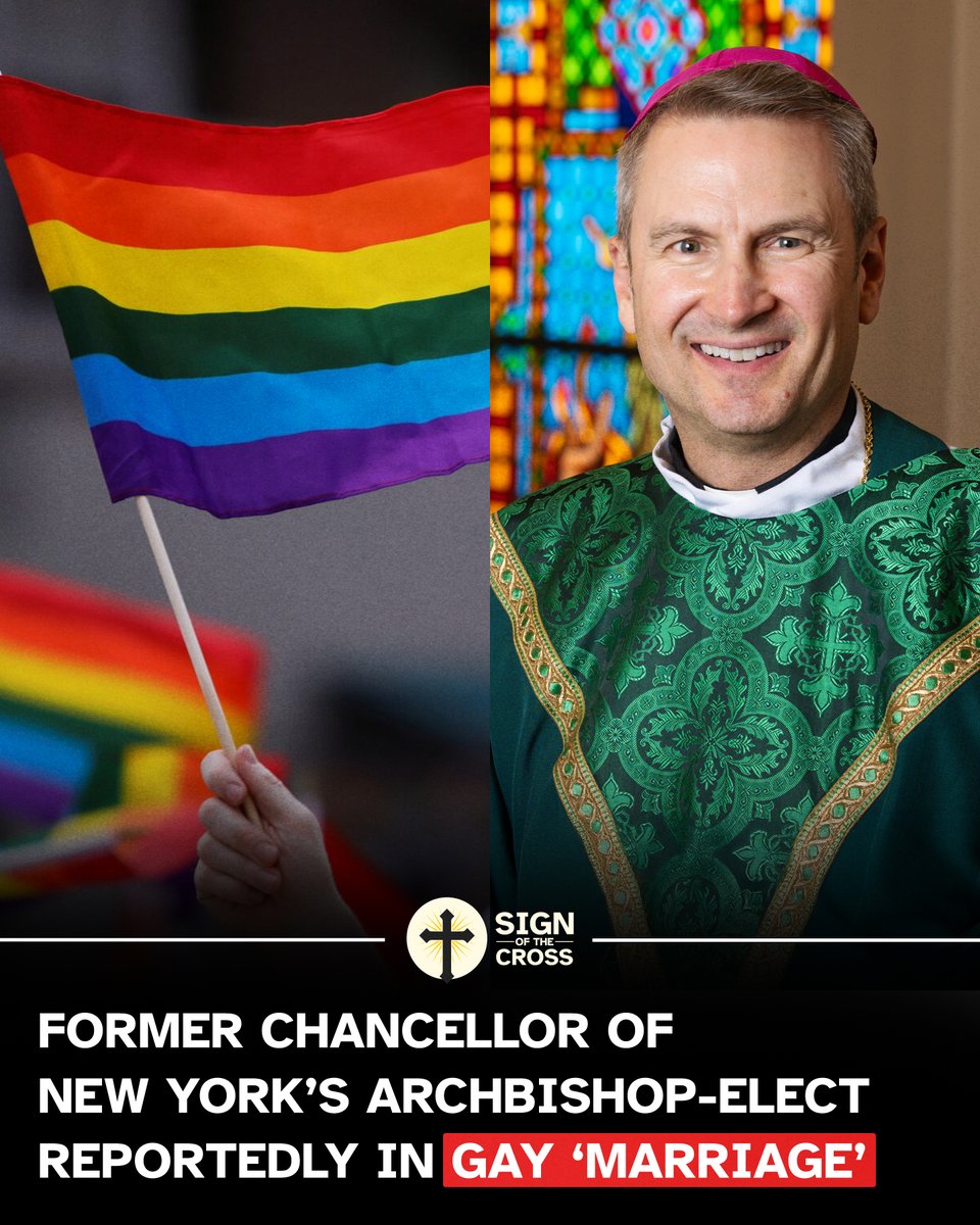 CatholicSOTC's tweet image. The former chancellor of Pope Leo's pick for Archbishop of New York just entered a GAY MARRIAGE. 

lifesitenews.com/opinion/former…