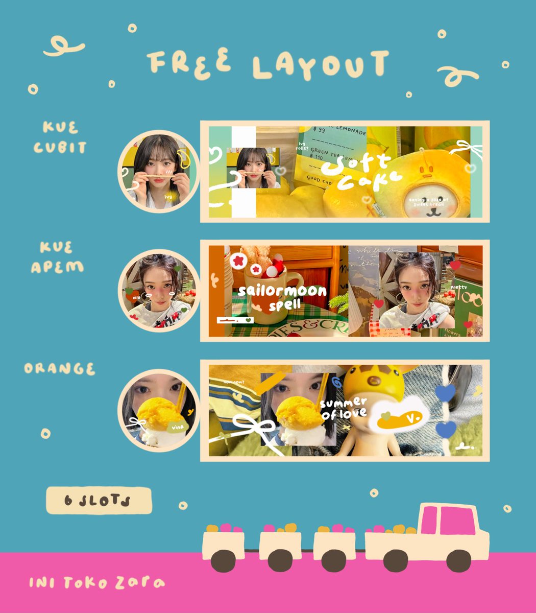 itszarastudio's tweet image. repost will be appreciated! 🚃

HAI hari ini aku membawa 6 FREE LAYOUT BY REQ dalam rangka merayakan 1st Anniversary celebration nya kak Sean @huntingdraft dan kak Wilona @vvhiskeyonice!#SEANONAFirstVoyage 🌊🌸

🛝 by reply
⛺️ sekarang - 21.30 WIB

#zonauang #zonaba