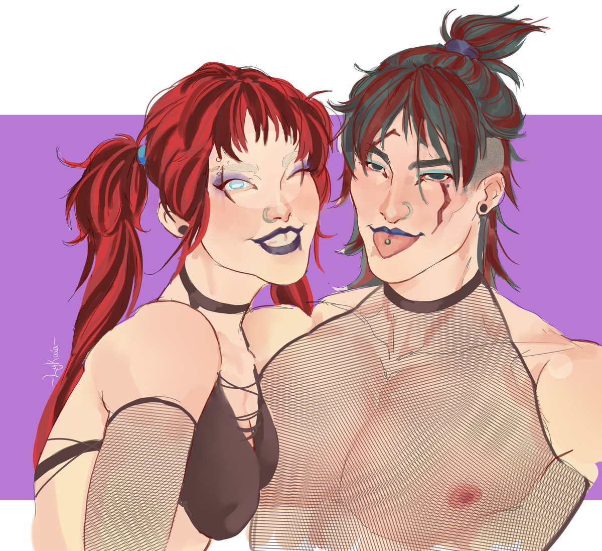 #Aphelios #Alune  Punk rock¡

This was for aphelios week 2025 but i didn´t finish at time.