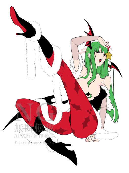 メリークリスマス、モリガン🎅

#格ゲー #イラスト 