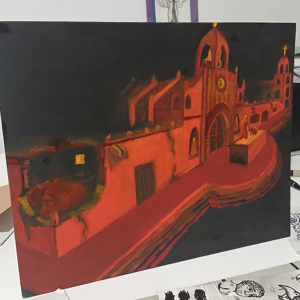 RigsMapache's tweet image. Termine el cuadro a medias, les doy un premio si me descifran el significado, tmbn acepto sugerencias  para títulos, soy muy malo con eso jdjdjd ʕ⁠ ⁠ꈍ⁠ᴥ⁠ꈍ⁠ʔ