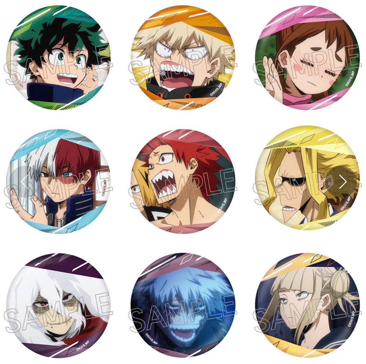 僕のヒーローアカデミア 百面相缶バッジ 【再販】 今週12月22日(月