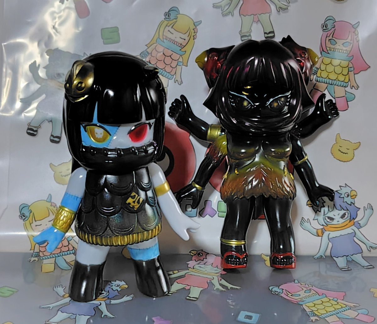 P9TOYS アマビエちゃん ソフビ SKULL CUBE P9TOYSさん × SKULL CUBEさん コラボアマビエちゃん 《クマ菌完全侵食