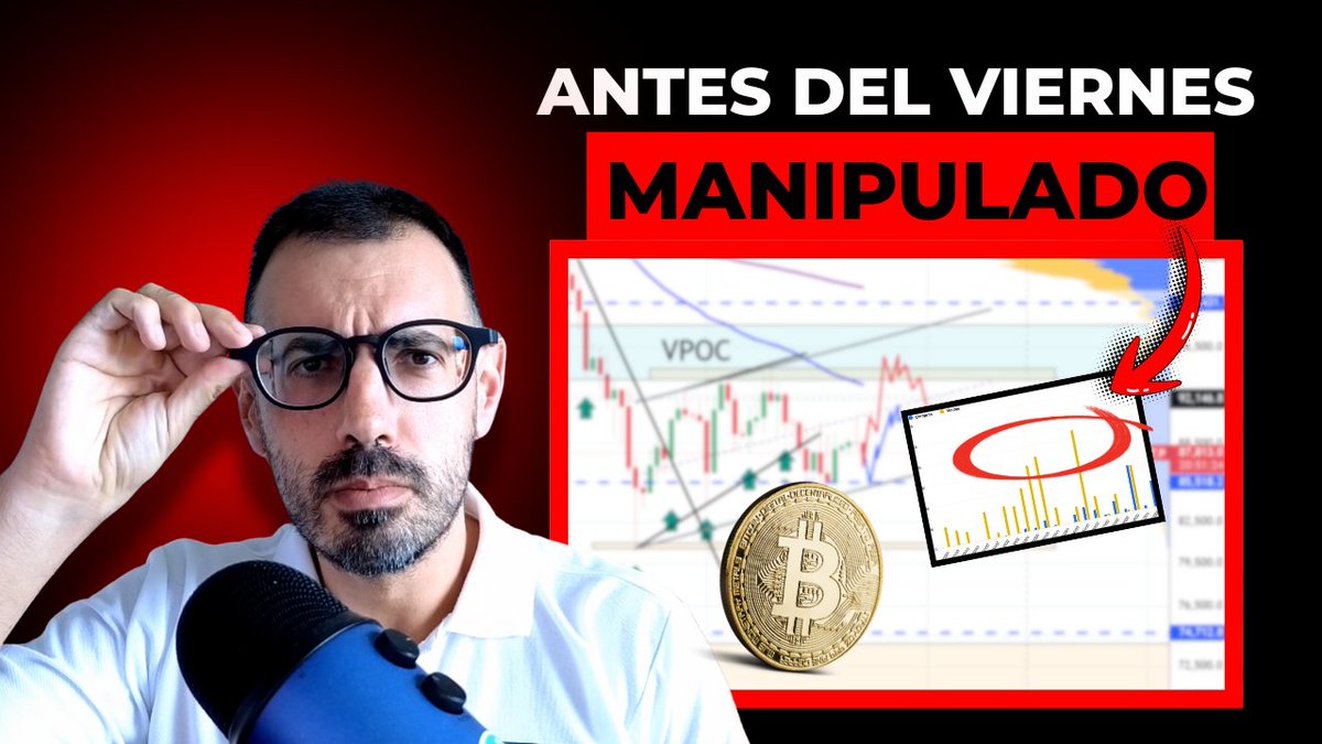 Si aún no lo viste ayer, te dejo por aquí el vídeo donde explico por qué creo que Bitcoin no va a caer por debajo de los 85.000$ este viernes… y cómo los Market Makers están manipulando el precio para exprimir a longs y shorts.

🎥 Vídeo aquí 👉youtu.be/y15GUl0Lc54