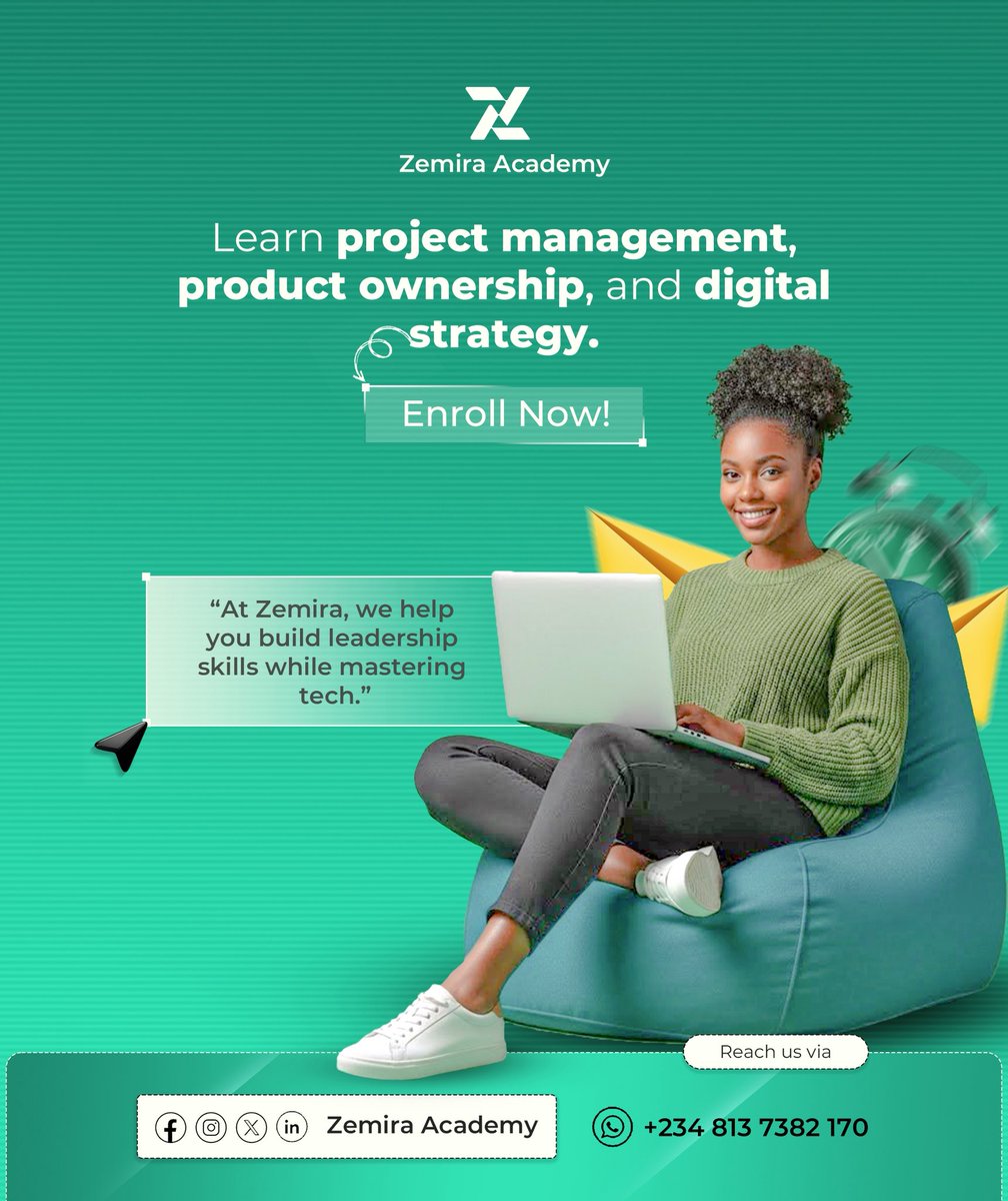 ZemiraAcademy's tweet photo. At Zemira Academy, we don’t just teach skills we build confidence, clarity, and careers. If you’re ready to learn, grow, and step into your potential, this is the right place for you

#zemiraacademy #zemiraacademyworld #fypage https://t.co/th5QclDH4j