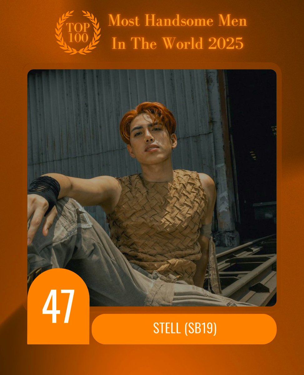 TOP100KPOP's tweet photo. Most Handsome Men In The World 2025

#47 STELL (SB19)

Congratulations! 🎉 https://t.co/1NGalIo3a4