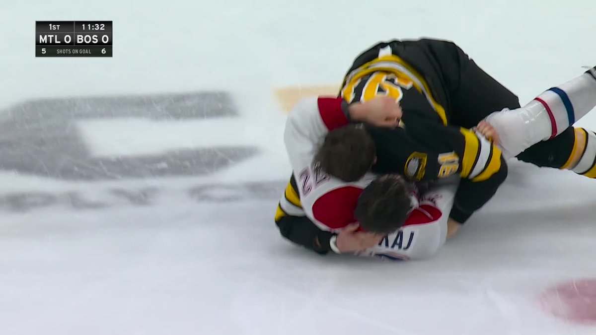 Guess you could say the Boston-Montreal rivalry was heated tonight 👀