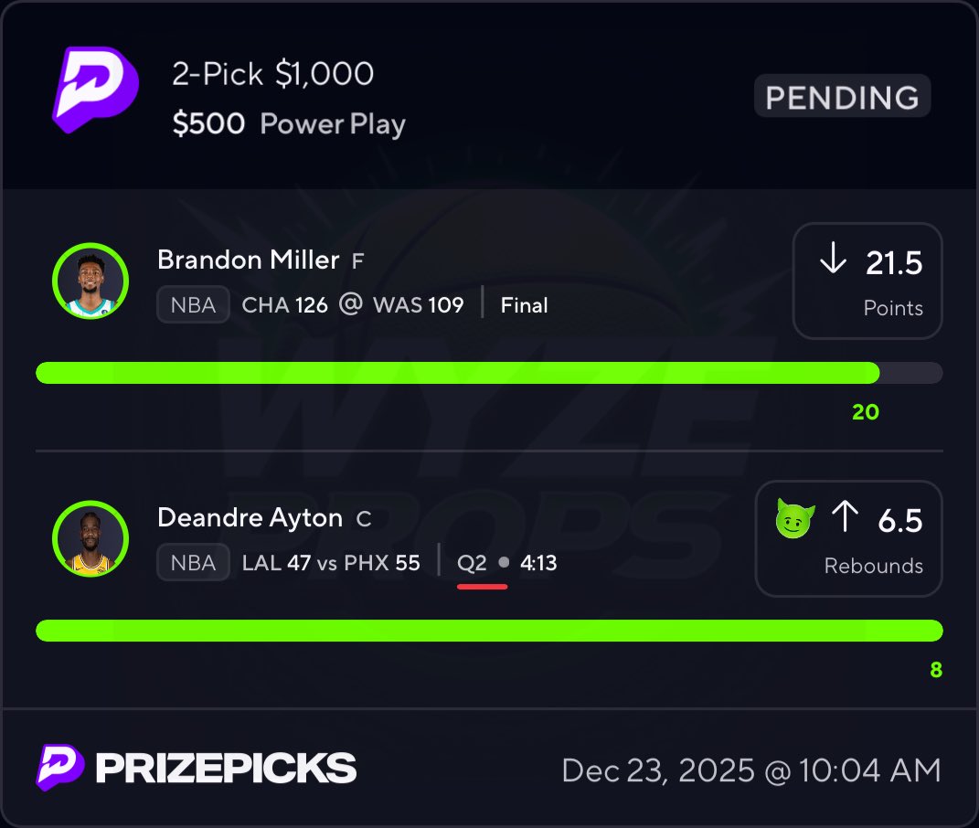 WyzeProps's tweet image. $𝟱𝟬𝟬 𝘁𝗼 𝗦𝗢𝗠𝗘𝗢𝗡𝗘 𝗪𝗵𝗼 𝗟𝗜𝗞𝗘𝗦/𝗥𝗧’𝗦 💰💚

XMAS CAME EARLY 🎅
 
🏀 COLLAB DAY #12 🏆 ✅

[FREE VIP DAY PASSES BELOW] ⬇️ 

@Dee_Rose901 FREE VIP ➡️: whop.com/checkout/plan_…

@WyzeProps FREE VIP ➡️: dubclub.win/checkout/23527…