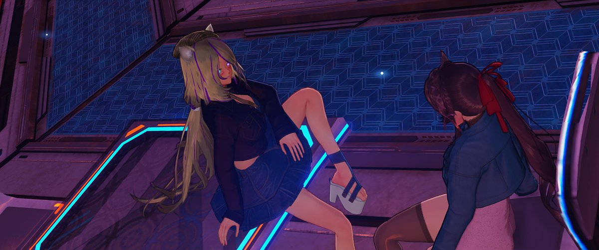 Phantasy_Poly's tweet image. #PSO2NGS 
#PSO2NGS_SS 
#メンテの日なのでssを貼る 

🌳長い一日の後に友人と話す☕️

🐦Chatting with a friend after a long day!⛲️ 

Special Thank You! @IniquityPSO2