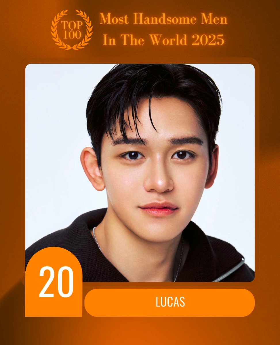 TOP100KPOP's tweet image. Most Handsome Men In The World 2025

#20 LUCAS

Congratulations! 🎉