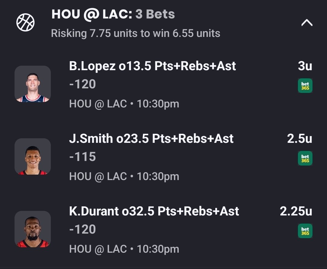 Nik_Sharp_'s tweet image. #NBA Picks — Tuesday, Dec 23  
Card 2  
HOU at LAC — 10:30 PM

@ActionApp Card ⬇️ 

#NBABets #nbaprops #GamblingX #GamblingTwitter #bet365