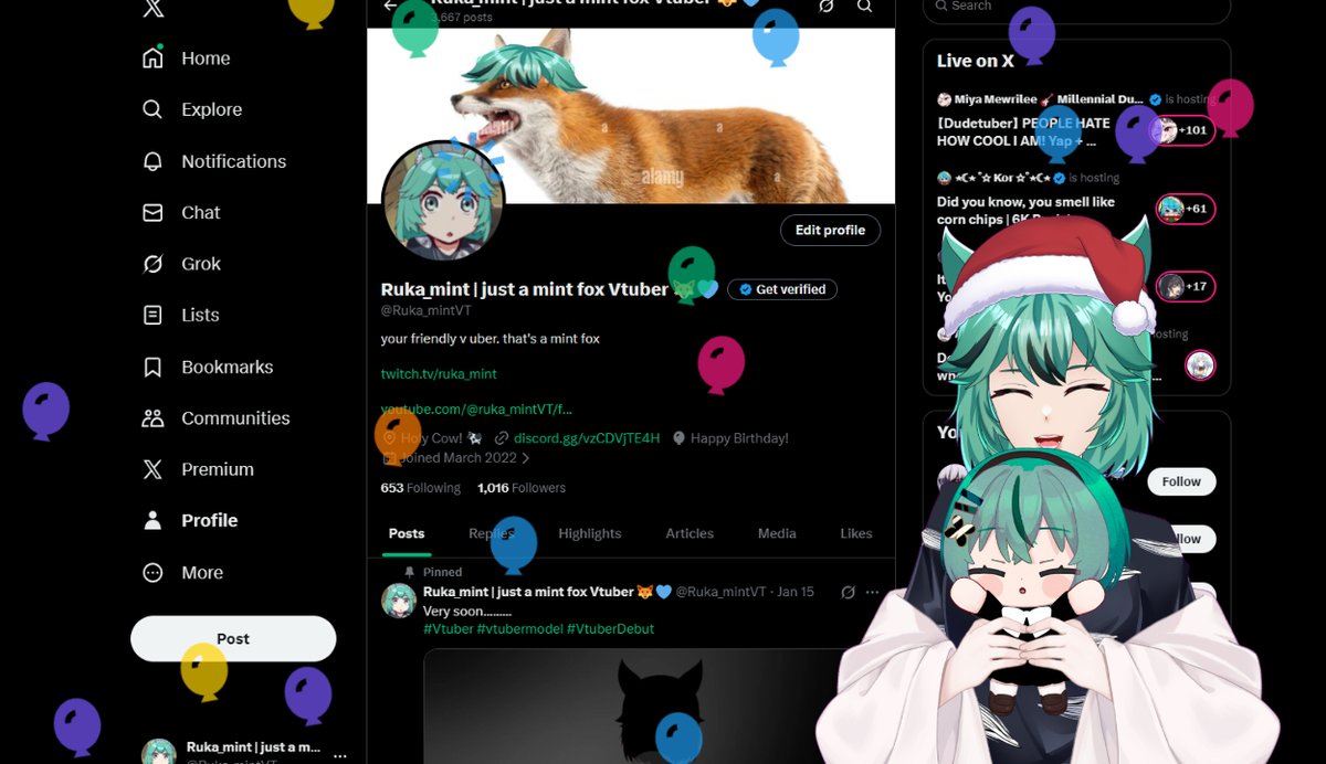 Ruka_mint | just a mint fox Vtuber 🦊💙 tweet media