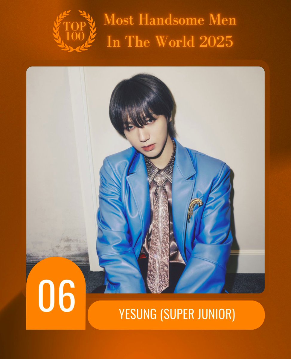 Most Handsome Men In The World 2025

#6 YESUNG (SUPER JUNIOR)

Congratulations! 🎉