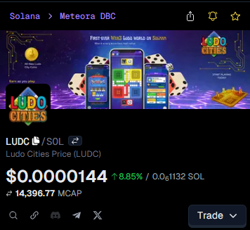 LUDC is now listed on <a href="/GeckoTerminal/">GeckoTerminal</a> 

geckoterminal.com/solana/pools/J…