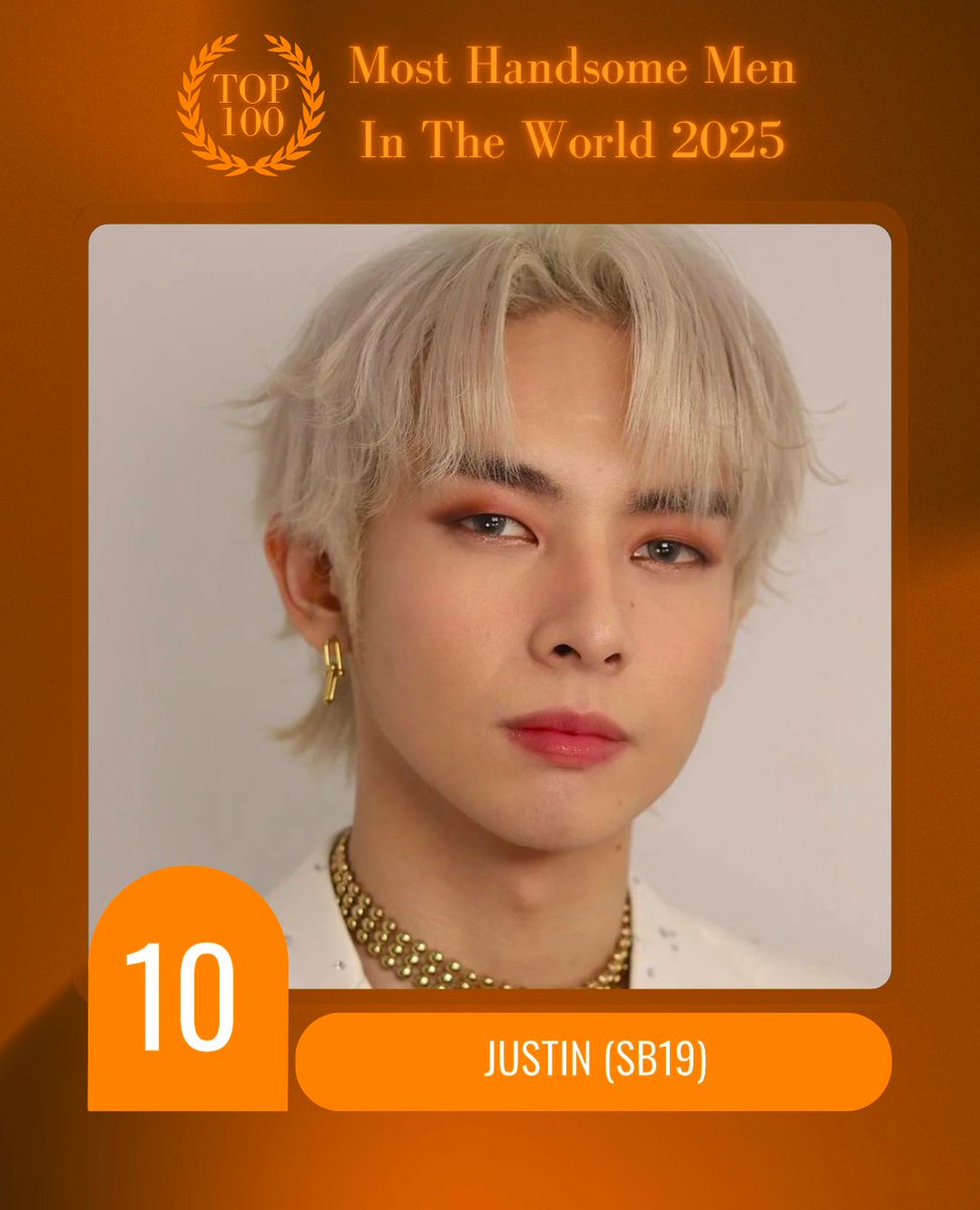 Most Handsome Men In The World 2025

#10 JUSTIN (SB19)

Congratulations! 🎉