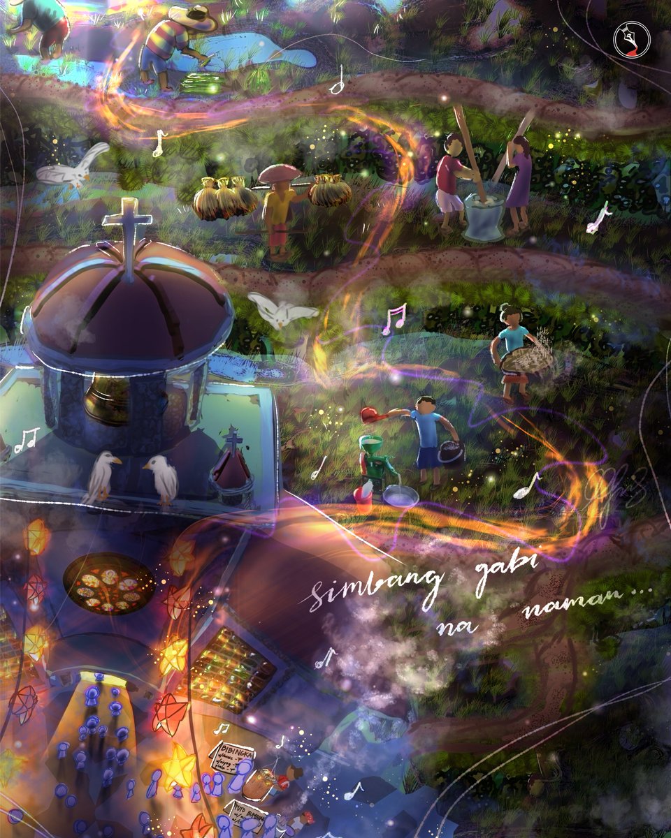 Habang dinadama ang simoy ng hangin ng Simbang Gabi, alalahanin natin na ang bawat bibingka ay bunga ng sipag ng ating mga magsasaka. Higit pa sa tadhana, ang kanilang ani ang bumubusog sa ating mga pamilya ngayong Pasko, at maging sa araw-araw.

Dibuho ni Geewel Savellano