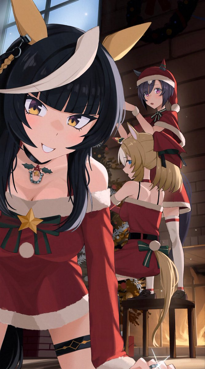 短距離三人娘とメリークリスマス！

#ウマ娘　#カルストンライトオ