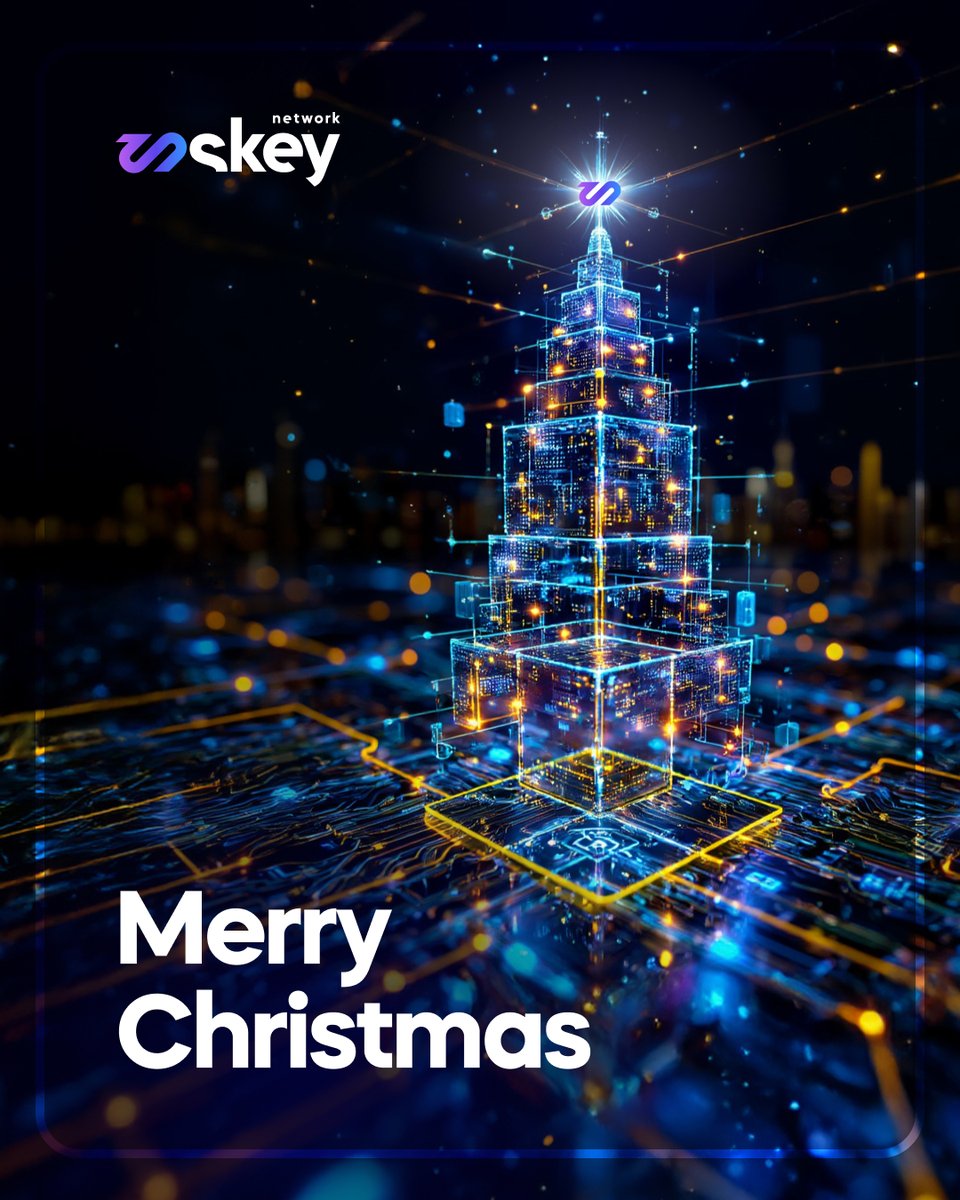 SkeyNetwork's tweet photo. Merry Christmas 🎄🎅🏻

Wishing you calm, good energy and a clear mind for what’s ahead.

May this time truly recharge your batteries.

A strong year is coming. 👾
- Skey Team 🟣 https://t.co/tTKs5UGLAW