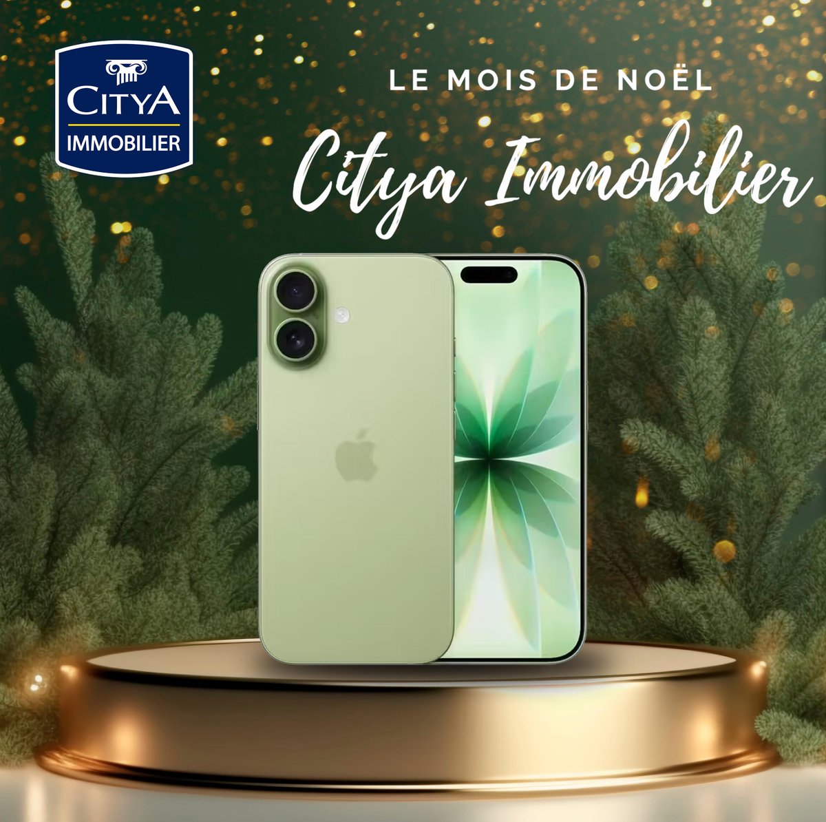 CITYAimmobilier's tweet image. CONCOURS I Vous pensiez que c'était terminé ? 👀🎄

Chez Citya Immobilier, on vous gâte jusqu'au bout ! Aujourd'hui, tentez de remporter le tout dernier Iphone 17 !

Pour participer, il vous suffit de :

- RT + Follow
- Tag 1 ami

Tirage au sort lundi prochain !

#concours