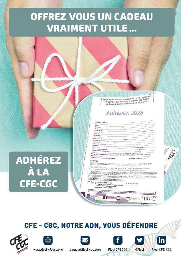 Offrez-vous un cadeau vraiment utile

Adhérez à la #CFECGC