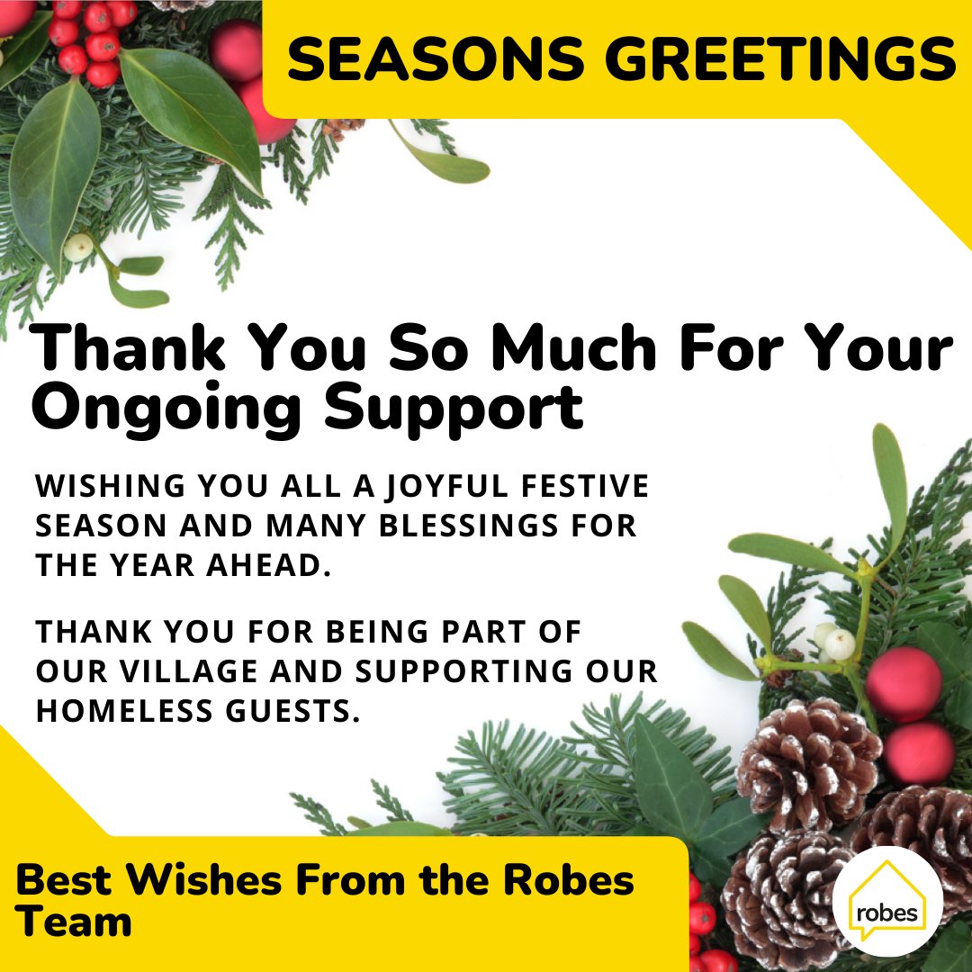 RobesProject's tweet image. 🎁 As we celebrate the joy of Christmas and our many blessings, let's remember to give back to those in need.

Thank you to all of our supporters and volunteers who have remembered our guests this year - your help has provided comfort, hope and new beginnings. 
#ItTakesAVillage