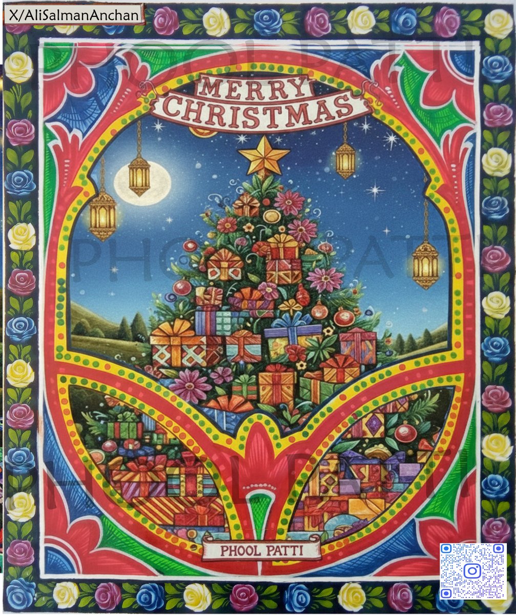 "Wishing you a Christmas filled with peace, love, and light.  From our hearts to yours, may your season be as colorful and bright as the art we create

With love

@alisamananchan &amp; Team Phool Patti

#PhooPatti
<a href="/usconsulatekhi/">US Consulate Karachi</a> <a href="/GermanyinKHI/">German Consulate General Karachi</a> <a href="/ConsulatK/">Consulat Général de France à Karachi</a> <a href="/ItalyinKarachi/">Italy in Karachi</a> <a href="/ukinpakistan/">UK in Pakistan 🇬🇧🇵🇰</a>
