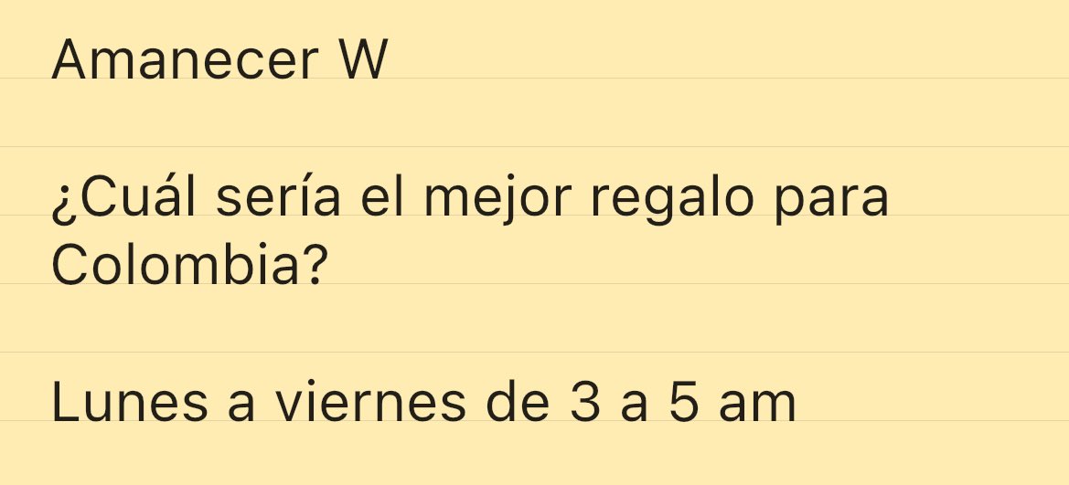 W Radio Colombia tweet media