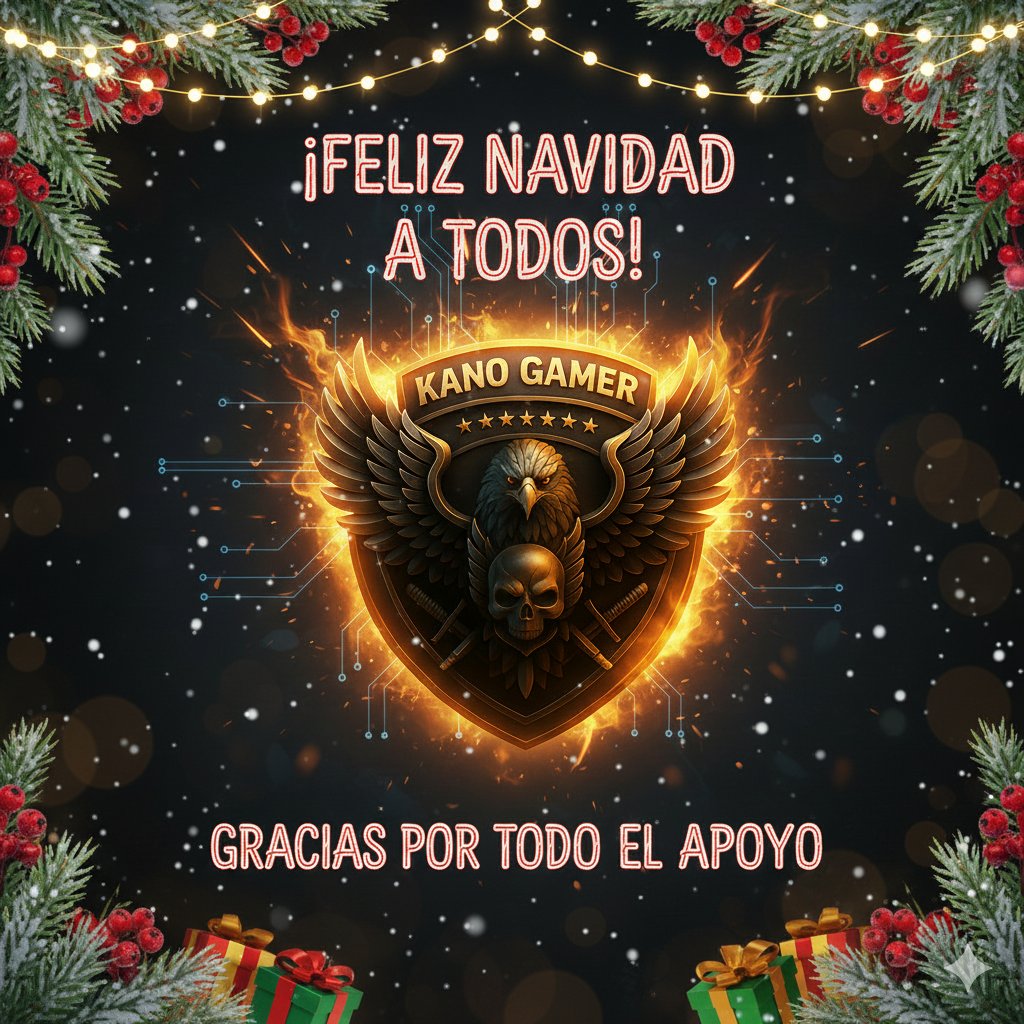Muchas Gracias por todo el apoyo que me habeis dado en este primer año como creador de contenido, espero que paseis unas felices fiestas!! Feliz Navidad AGUILILLAS!!
twitch.tv/kano_gamer
kick.com/kano-gamer