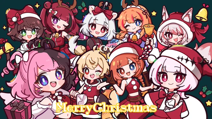 #RCFANART REJECTガールズのサンタ衣装です!メリークリスマス!