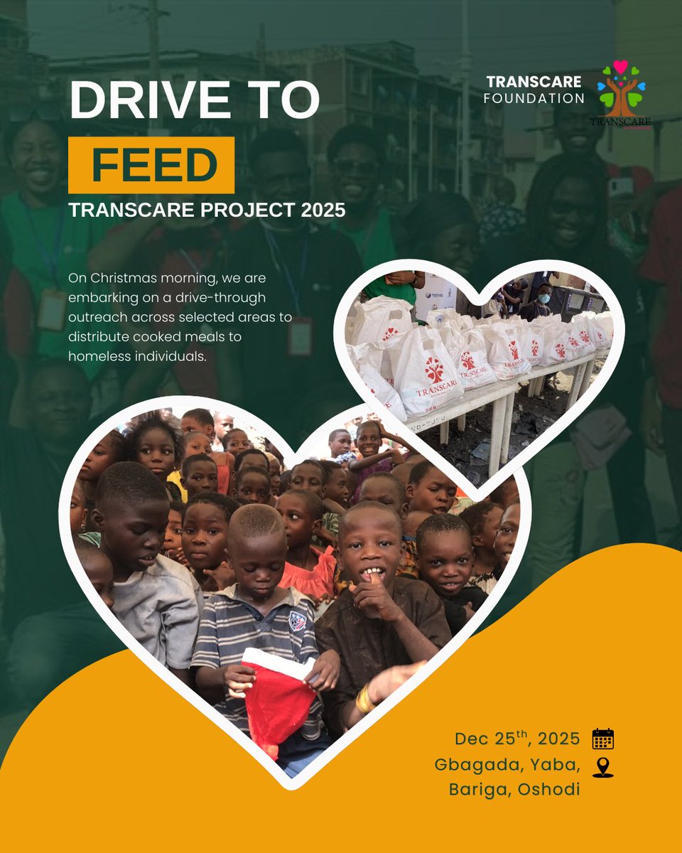 One of the projects I have led for years and closest to my heart, we drive this Christmas to share love #Drive2Feed #TranscareFoundation