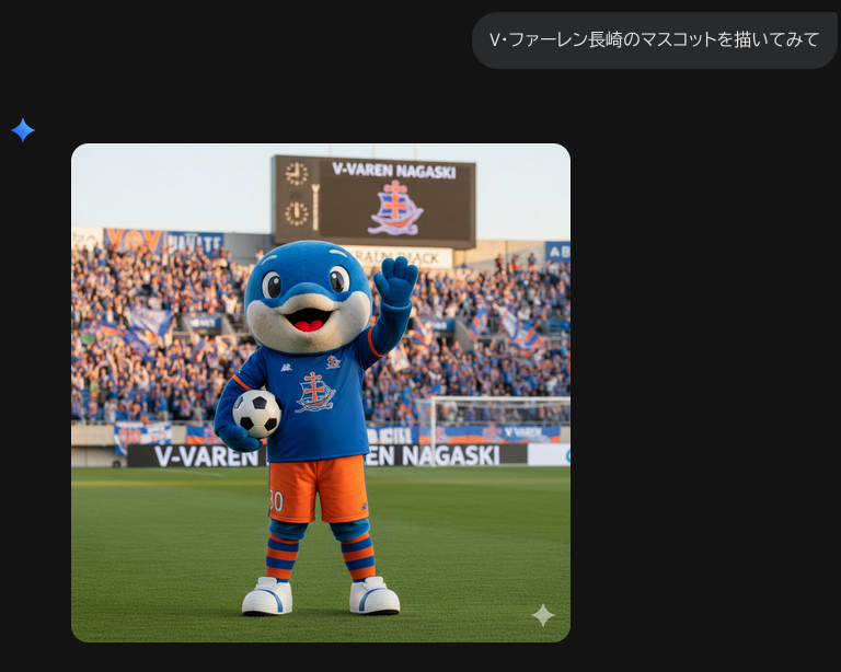 Gemini Nano BananaとNano Banana ProにV・ファーレン長崎のマスコット