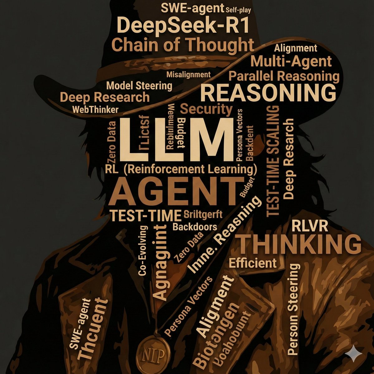 LLM x AI论文知识库（见评论区） 马东锡老师@dongxi_nlp 整理的这个论文集非常有价值。  简单概括，他过十三个核心维度展示了人工智能的演进，重点关注了思维链缩放、强化学习以及智能体交互等前沿技术。再简单点，如词云的关键词所示。  但是对这种深度内容，如仅仅“简单 ...