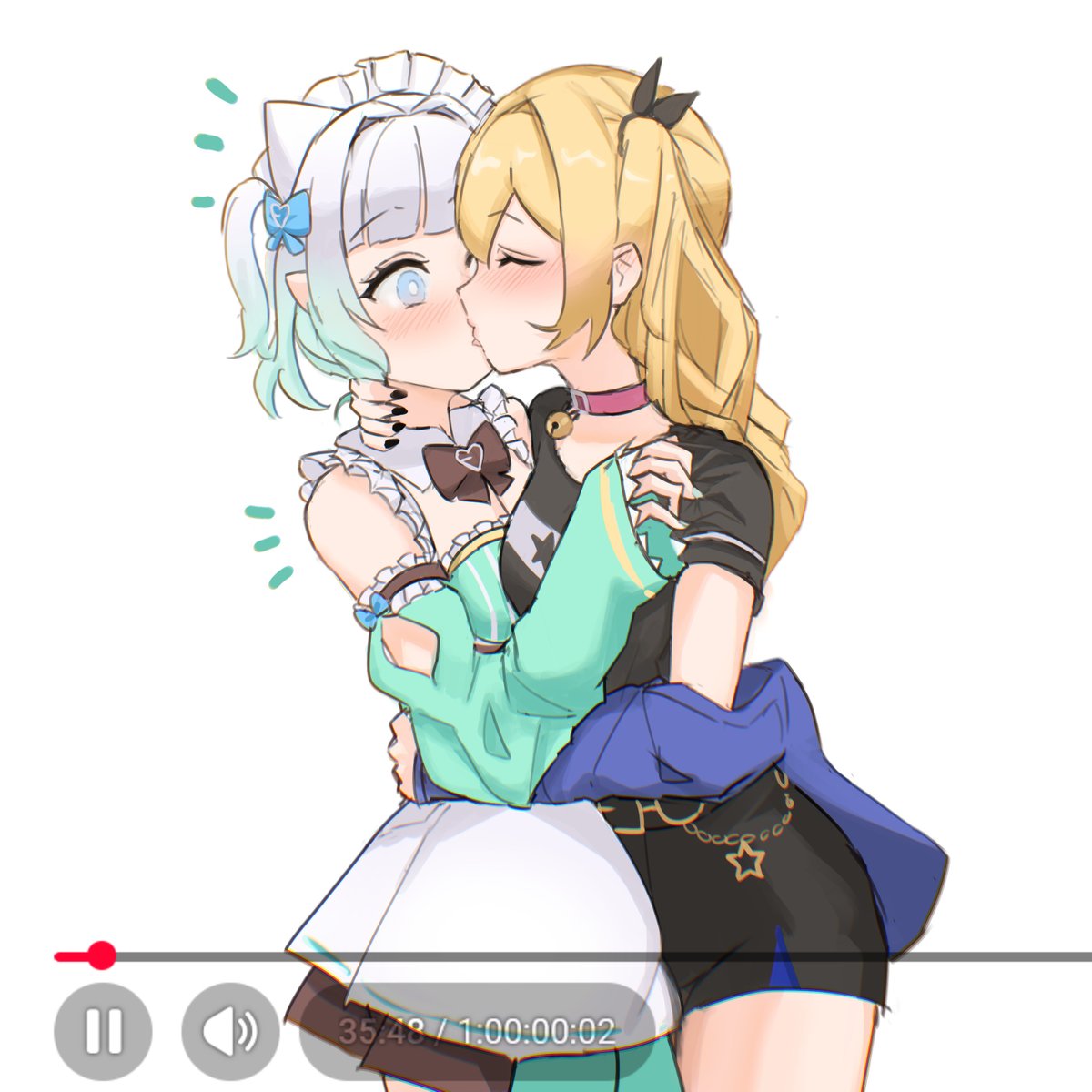 「i cant believe dokibird and mint kissed 」|taste like coke (nyan, tlc)のイラスト