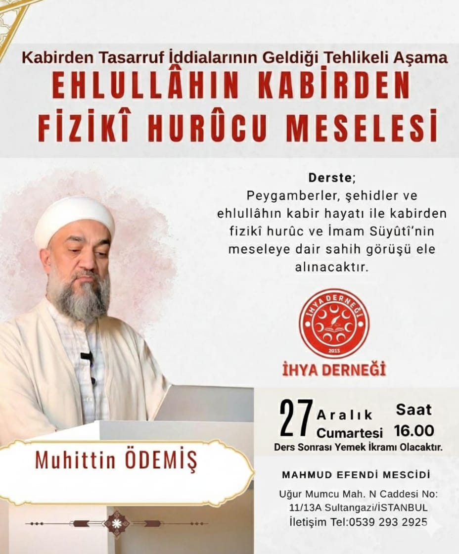 Bütün Hoca ve İlim talebesi kardeşlerimizi bekleriz.
<a href="/MuhittinOdemis/">Muhittin ÖDEMİŞ</a>
