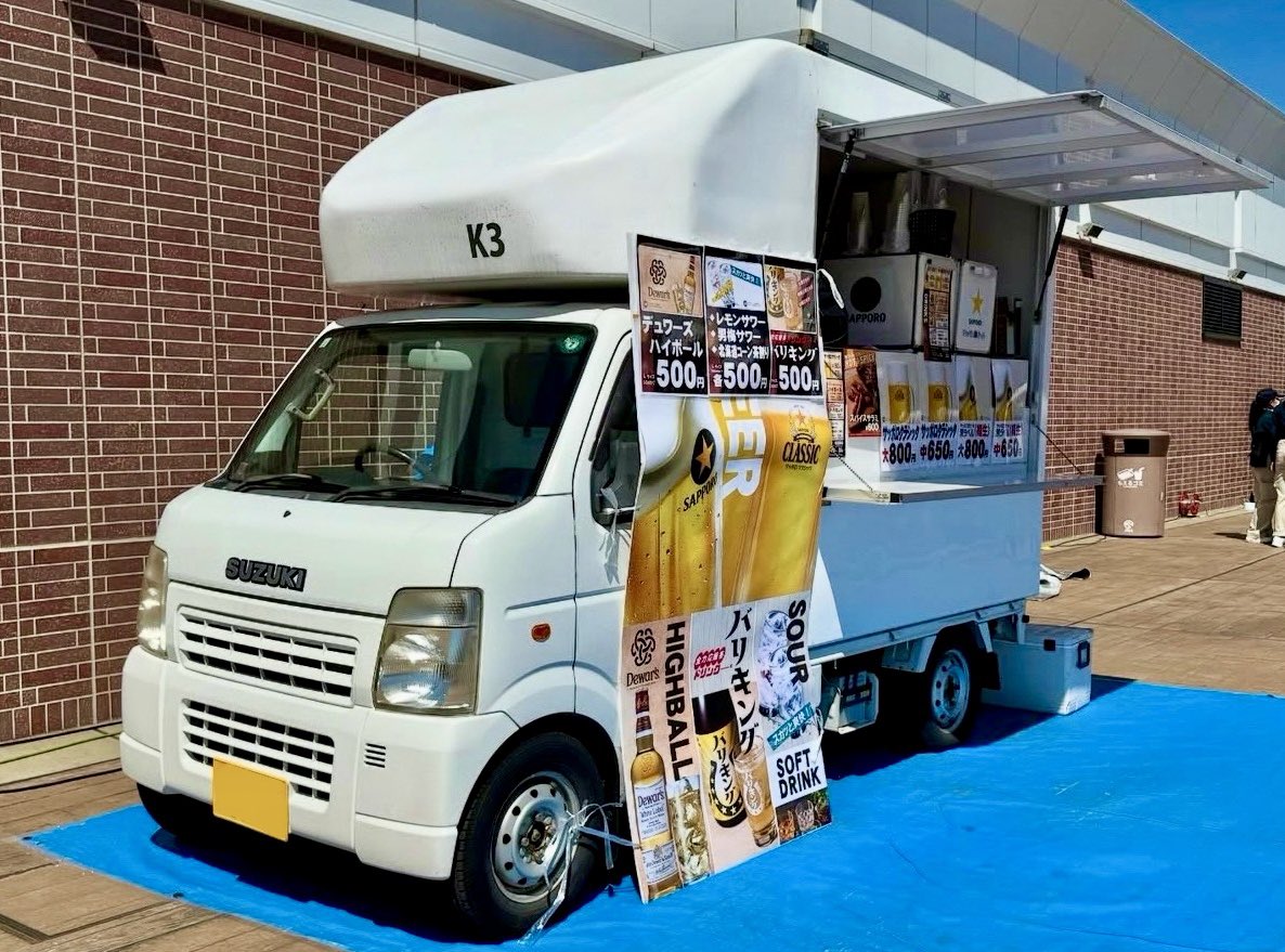 キッチンカー 自家用 スズキキャリイ EBD-DA63T 札幌競馬場で使われたキッチンカーの