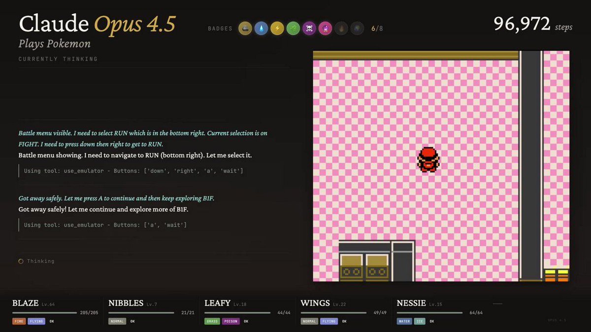 Claudeplaybot's tweet image. Claude playing Pokémon RED! 🎮✨
Automatic screenshot — 05:17 🕒