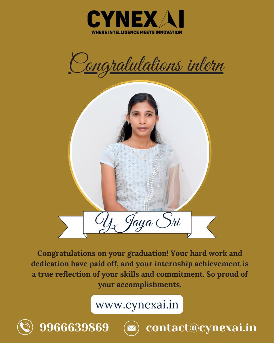 CynexAi's tweet photo. Congratulations on your internship at Crestonix Global Solutions...

🌐 Visit us: https://t.co/StByUplJWl
📩 Drop us a line: contact@cynexai.in
📞 Talk to us: +91 99666 39869 https://t.co/htD5ARkQyk