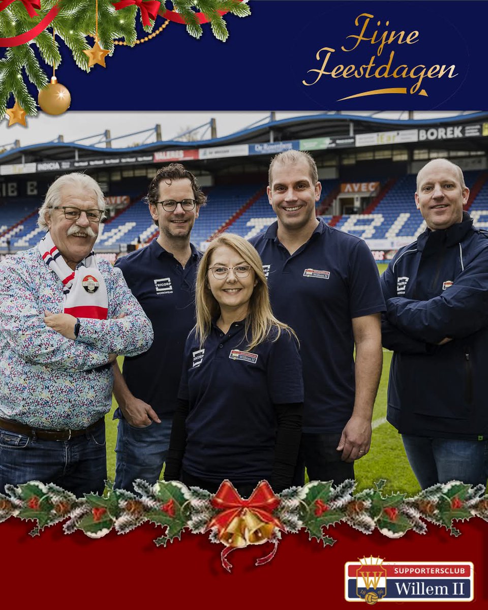 Het bestuur van de Supportersclub Willem II wenst alle leden en andere Willem II-supporters gezellige feestdagen, een rustige jaarwisseling en een gezond en sportief 2026!

📸Toin Damen