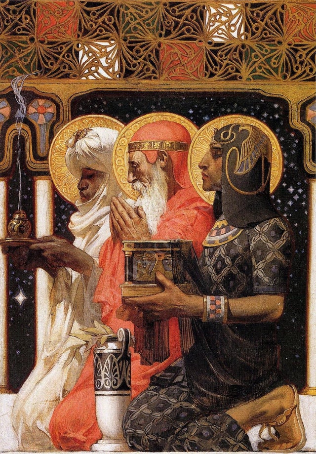 J.C. Leyendecker - Three Wise Men (1900).