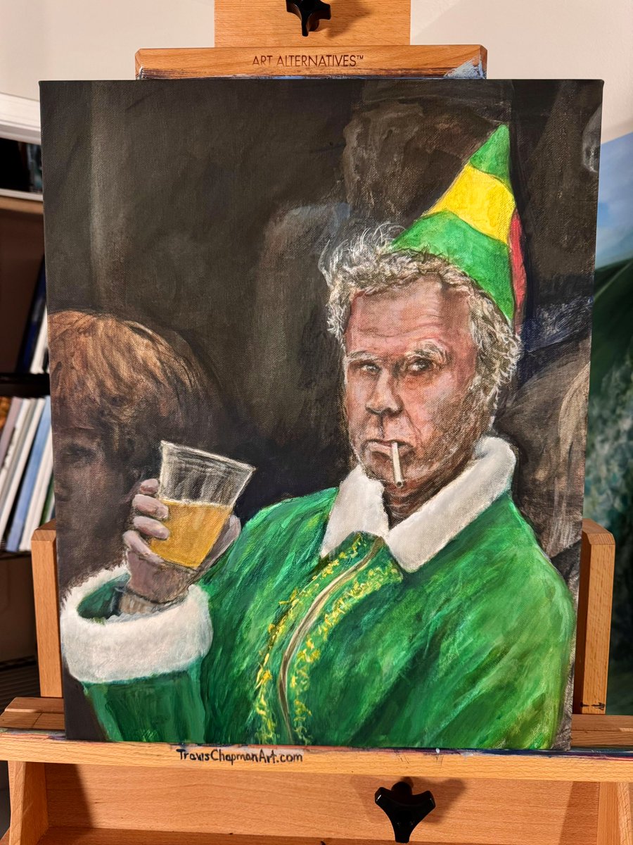 Travispaints's tweet image. I painted Buddy at the LA Kings game