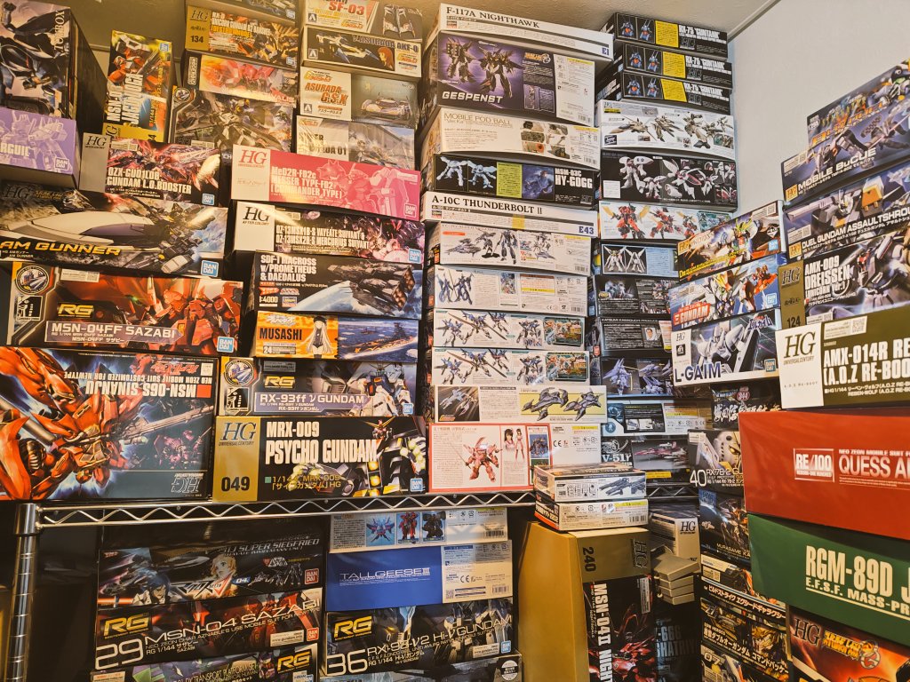 棚が足りぬ！ そしてフリーラックだと積みプラの重量で崩壊しそう